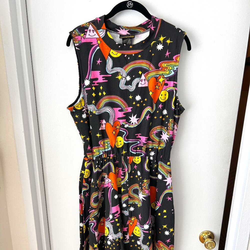 Nooworks Dahlia Dress in Better Days Cosmic Print